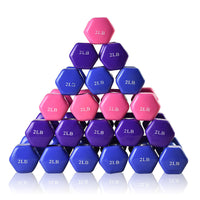 Hexagonal dumbbell set cast iron weights