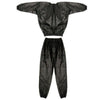 Sport Suit Men Women PVC Sauna Suit Elastic Waist Long Sleeve Summer Men's Top Pants Set Weight Loss Casual Fitness Clothing