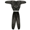 Sport Suit Men Women PVC Sauna Suit Long Sleeve Weight Loss Summer Men's Top Pants Set Elastic Waist Sweat Suit Fitness Clothing