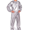 Sport Suit Men Women PVC Sauna Suit Long Sleeve Weight Loss Summer Men's Top Pants Set Elastic Waist Sweat Suit Fitness Clothing