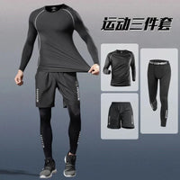 Training Jogging Tracksuits Running Outdoor Compression Suits Set 3PC Workout Tights Men Sports Suit Gym Sportswear Clothes